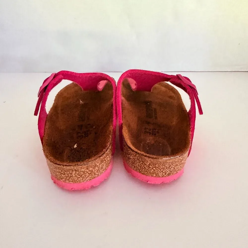 Birkenstock Gizeh Kids Hologram Pink Sandals, 32 Summer Shoe